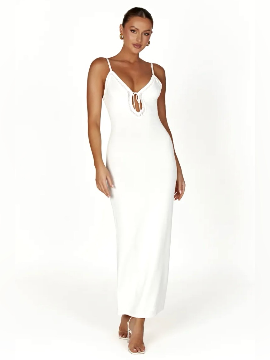 Meshki Women’s Maia Pointelle Knit Maxi Dress